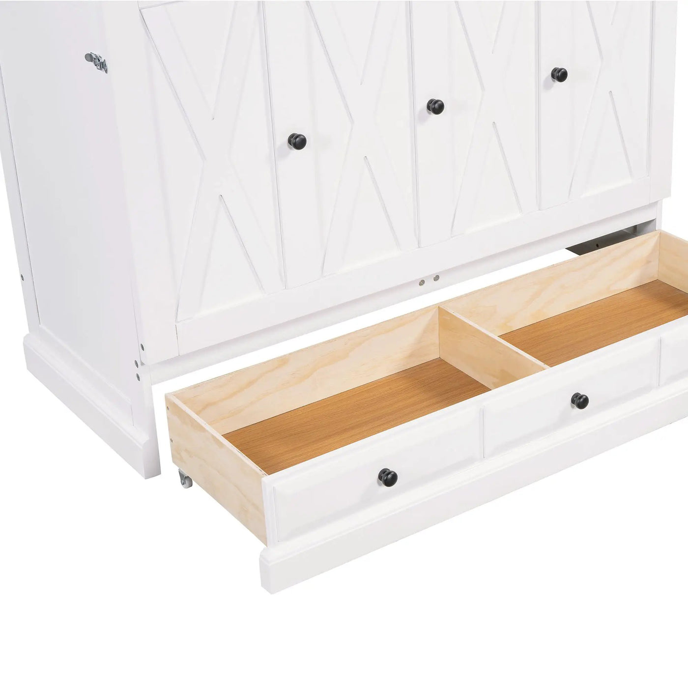 Solid Pine Murphy Bed Chest Cube Cabinet Bed With Charging Station And Large Storage Drawer For Home Office Or Small Room by HouseOfZazla