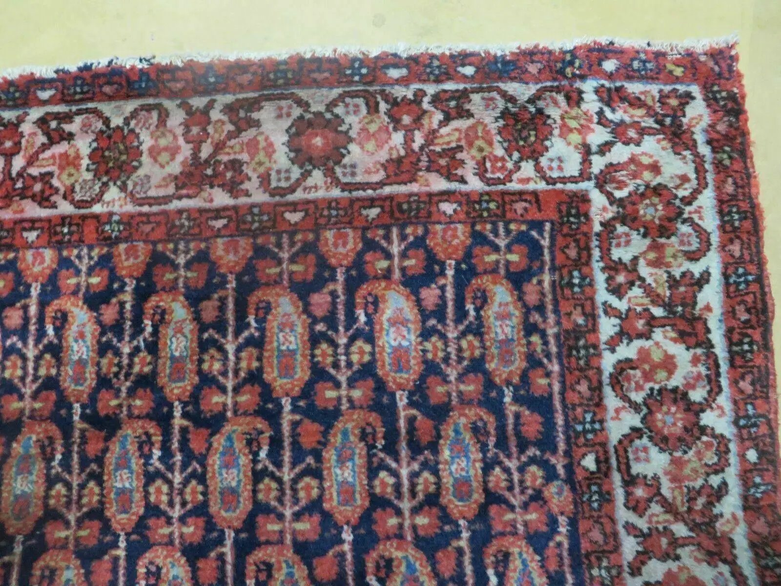 4' X 6' Antique Handmade Turkish Sivas Wool Rug Vegetable Organic Dye Nice Blue by Jewel Rugs