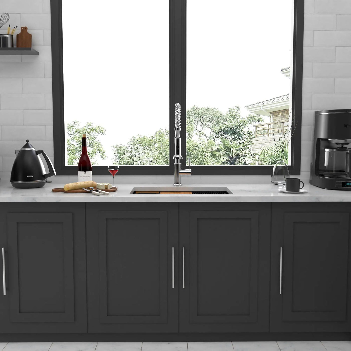 Workstation Kitchen Sink, Single Bowl Undermount by HouseOfZazla