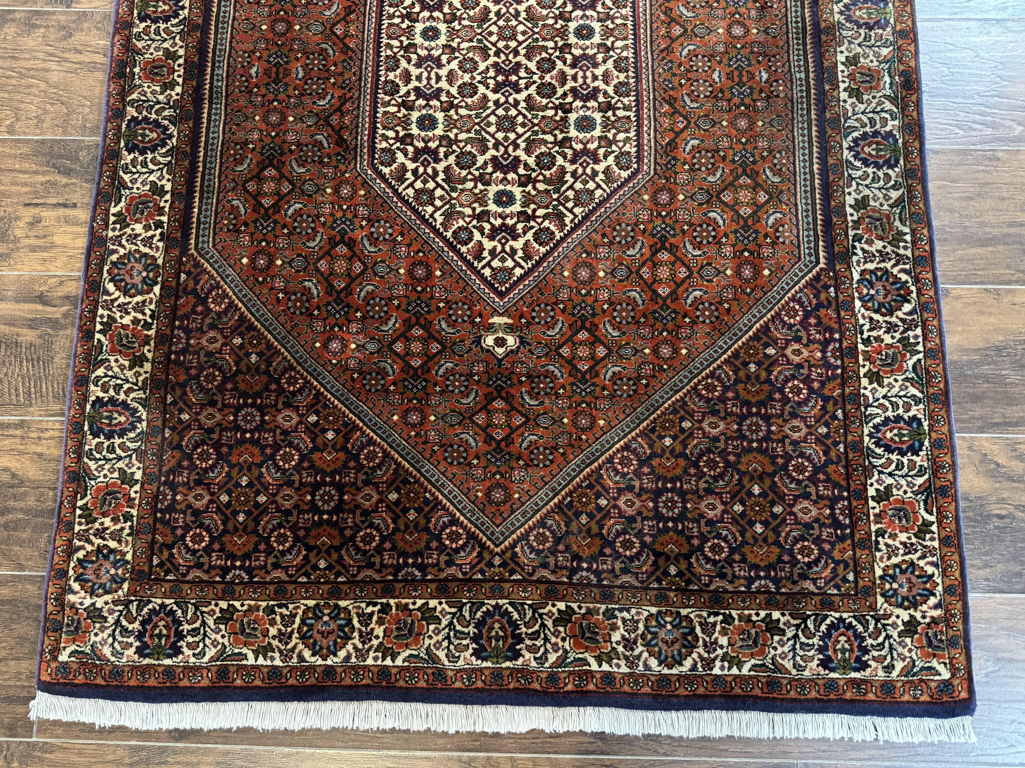 Persian Bidjar Rug 4x5, Fine 290 KPSI, Herati Pattern by Jewel Rugs