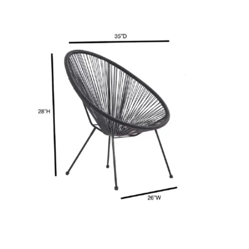 Modern Egg Shaped String Chairs (Set of 2) by Unique Piece Furniture