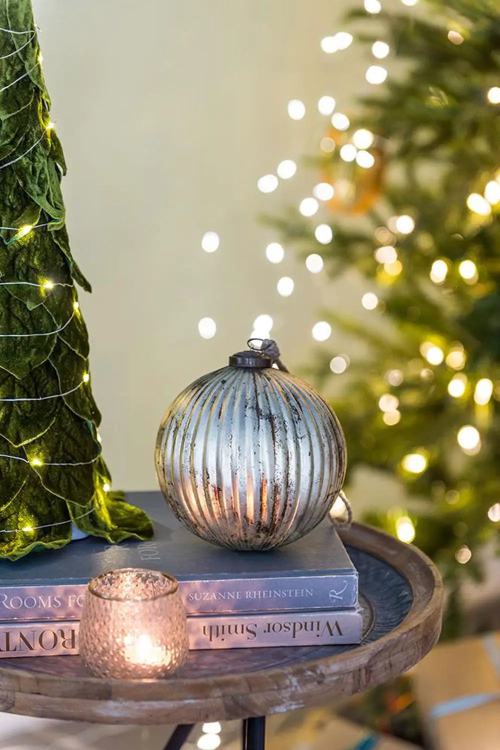 Christmas Ball Ornaments, Glass Decorative Hanging Ball Christmas Tree Ornaments For Holiday Party Decorations (Set of 4) - Silver by HouseOfZazla