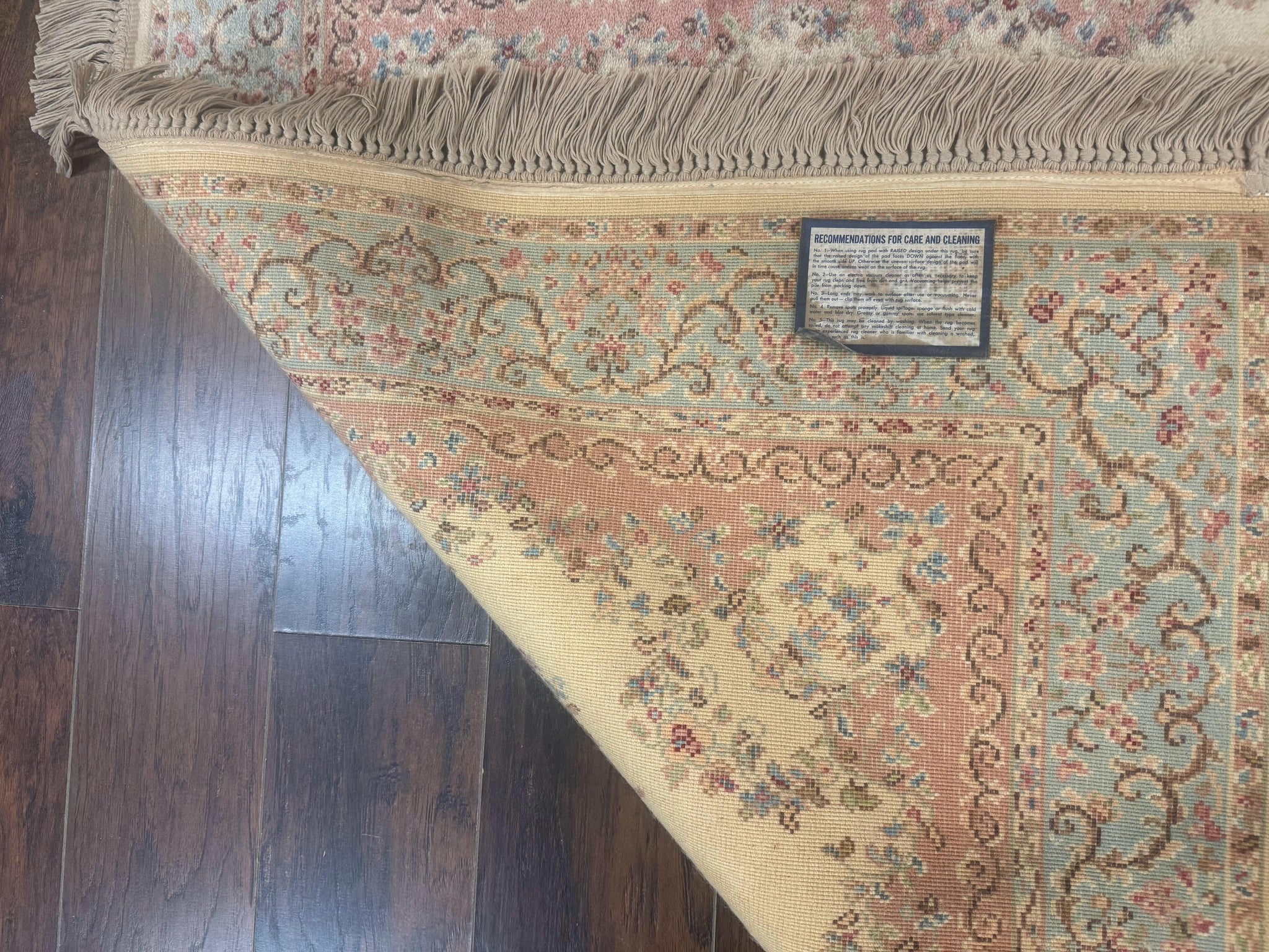 Karastan Rug 4x6, Pastel Ivory Kirman Rug #784, Wool Karastan Carpet, Original 700 Series, Vintage Karastan Area Rug, Discontinued by Jewel Rugs