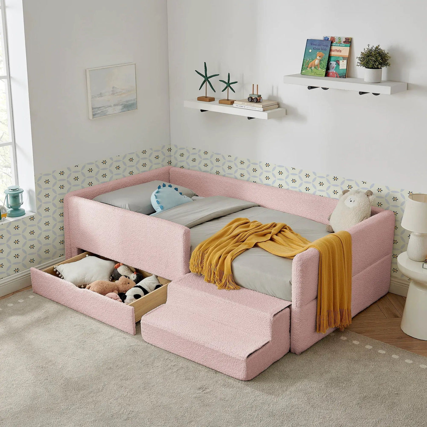 Safe Kids Bed With Guardrails And Storage by HouseOfZazla