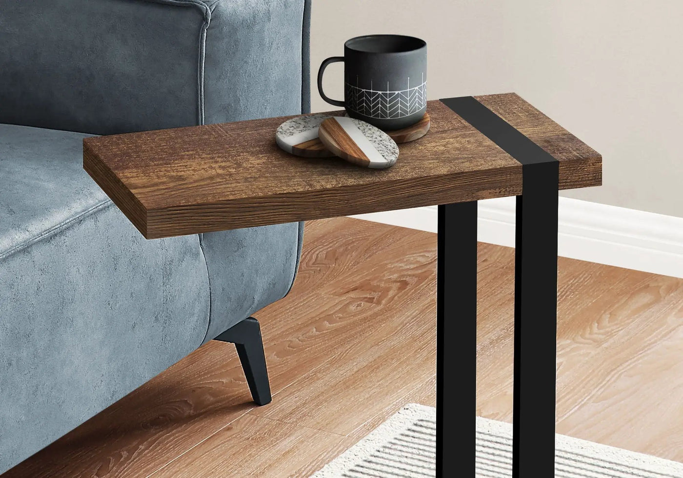 Accent Table, C-Shaped, Contemporary & Modern Stylish Design by HouseOfZazla