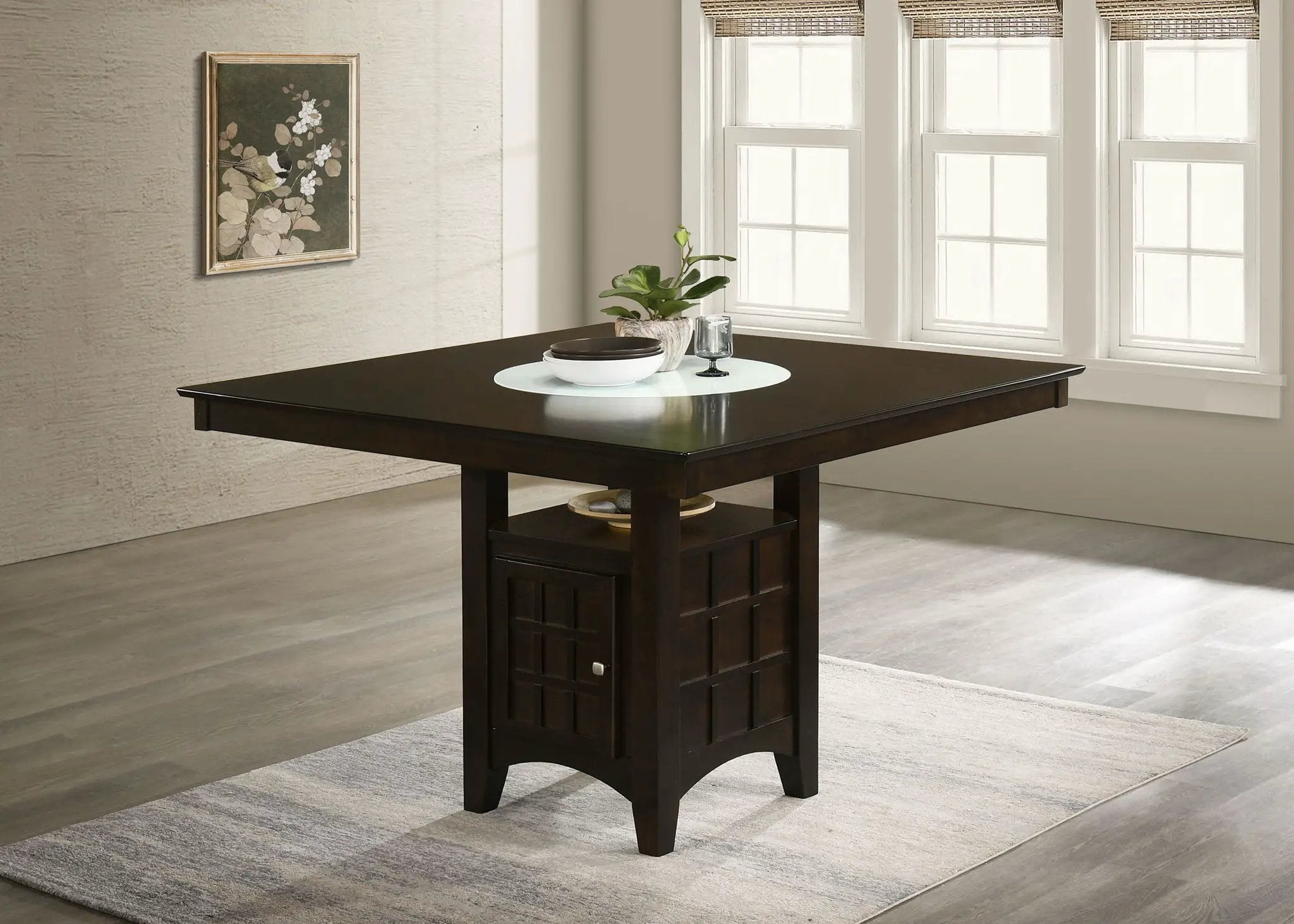 Gabriel 52-inch Counter Height Dining Table Cappuccino by Unique Piece Furniture