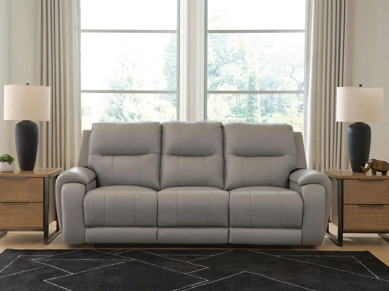 Real Moments - Power Reclining Sofa With Audio Seating - Ash by Unique Piece Furniture