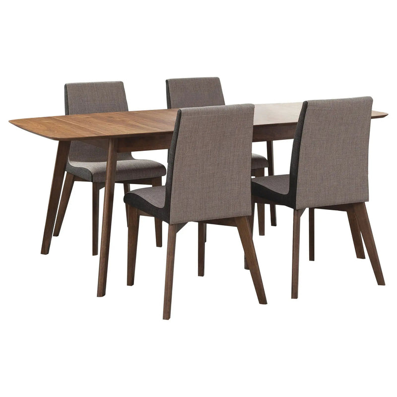 Redbridge 5-piece Rectangular Dining Set Natural Walnut by Unique Piece Furniture