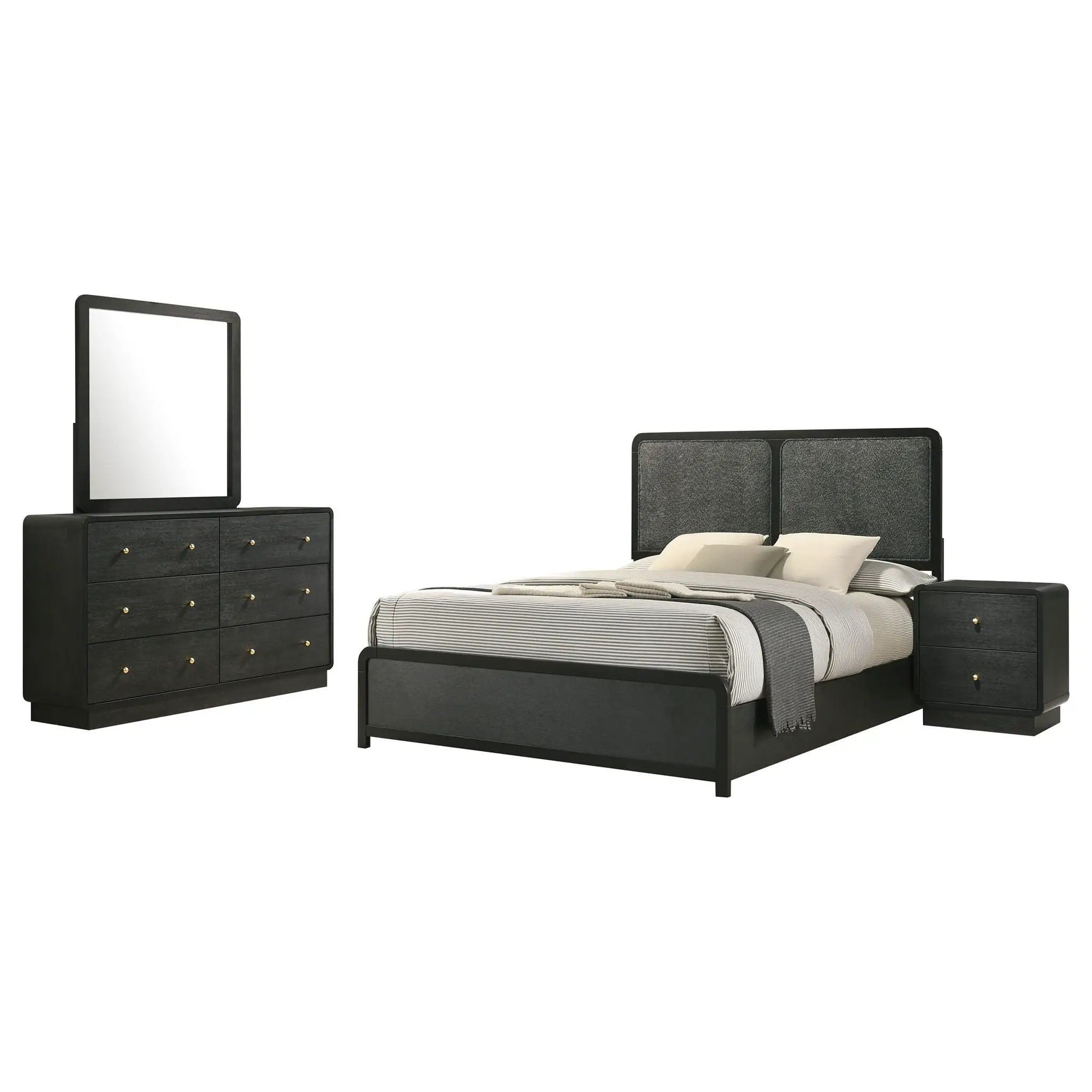 Cavelle 4-piece Full Bedroom Set Black by Unique Piece Furniture