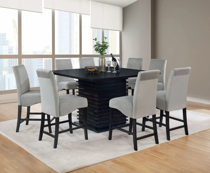 Stanton Square 54-inch Counter Height Dining Table Black by Unique Piece Furniture