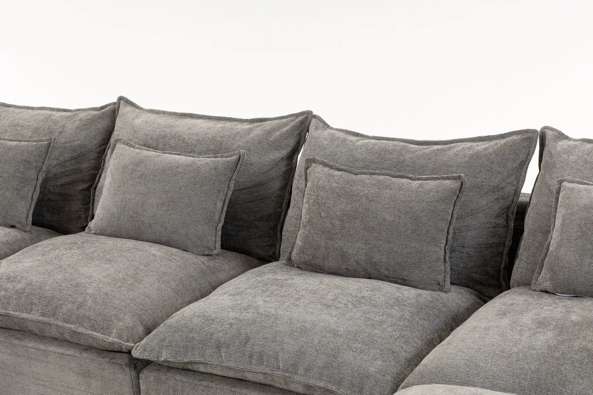 129.8" Width Modular Sectional Sofa with 2 Ottomans by HouseOfZazla