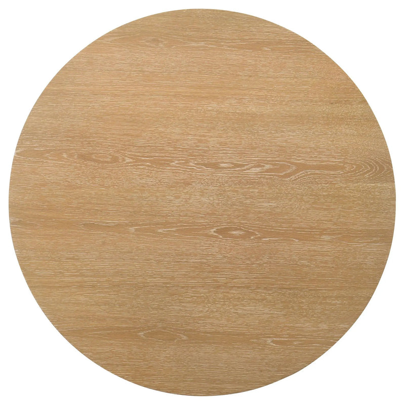 Ottowa 36-inch Round Wood Cocktail Coffee Table Light Oak by Unique Piece Furniture