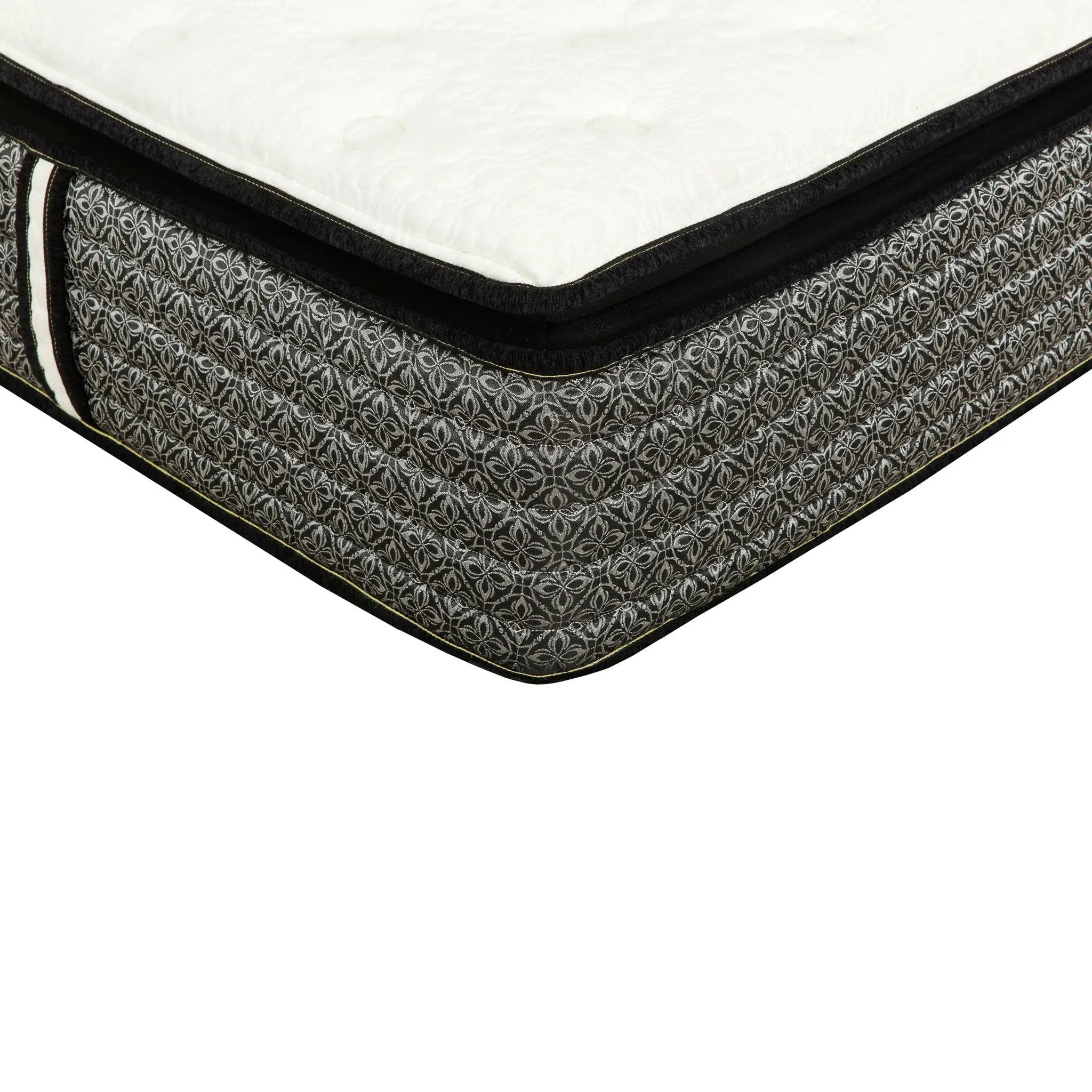 14" Premium Hybrid Mattress In A Box Plush Gel Memory Foam Top With Cooling Technology - Gray / White - Queen by HouseOfZazla