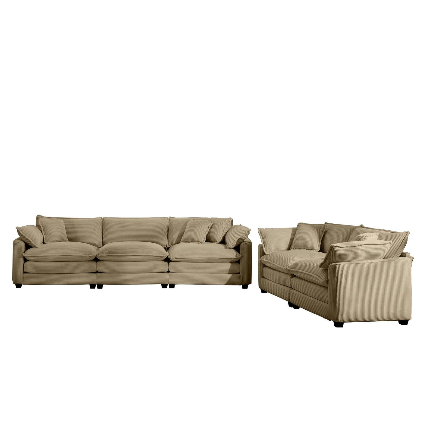 Elegant Oversized Sectional Sofa Set With Deep Seats And Flexible Layout by HouseOfZazla