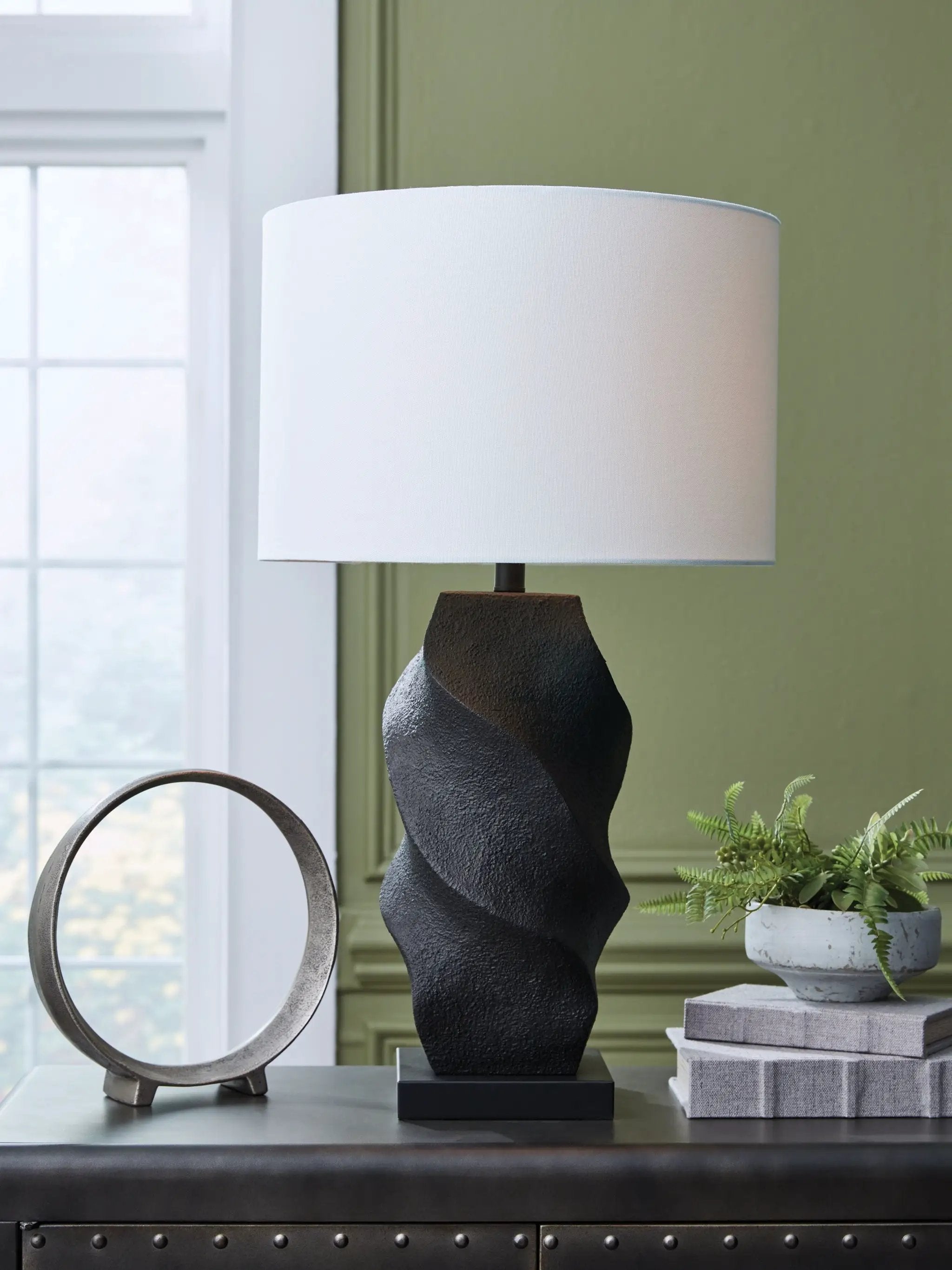 Amillion - Poly Table Lamp - Black by Unique Piece Furniture