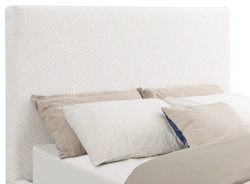 Knox Upholstered EASTERN KING Panel Bed Cream by Unique Piece Furniture