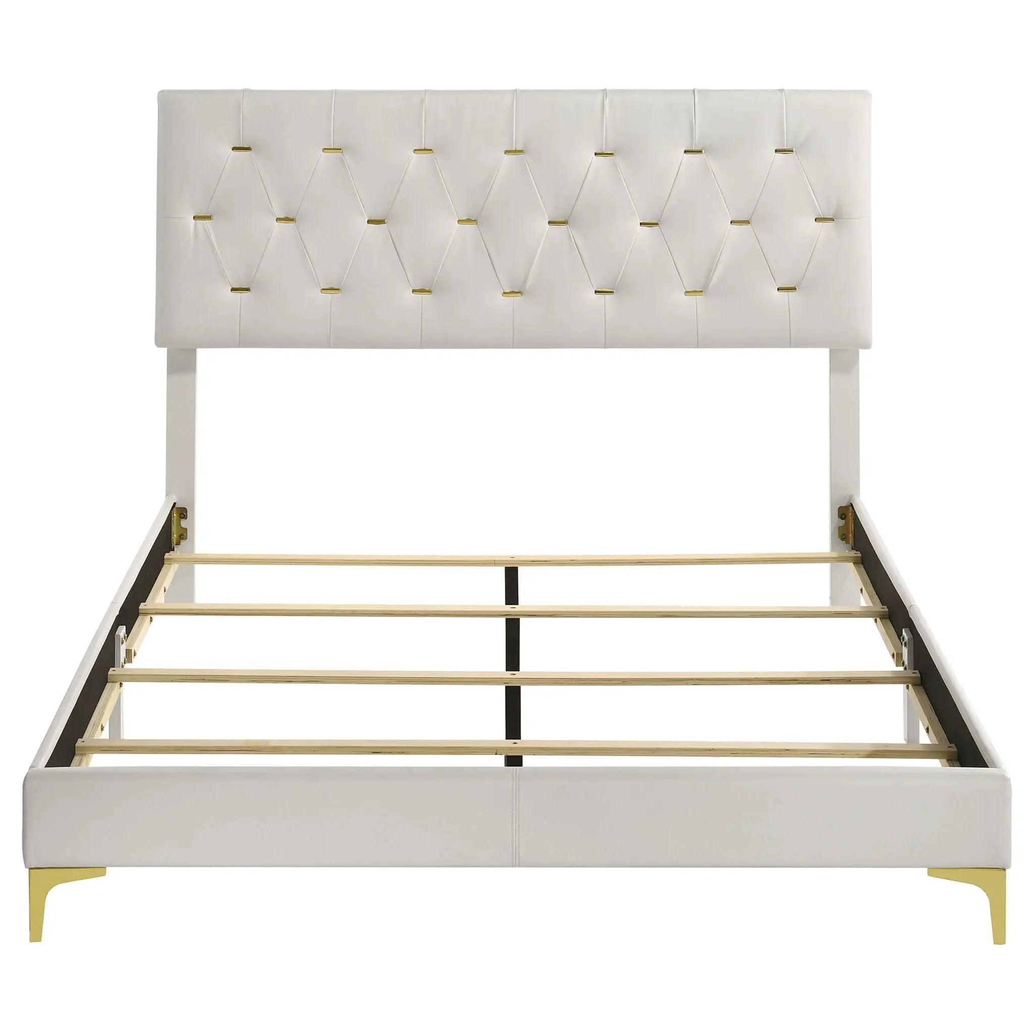 Kendall Upholstered Queen Panel Bed White by Unique Piece Furniture