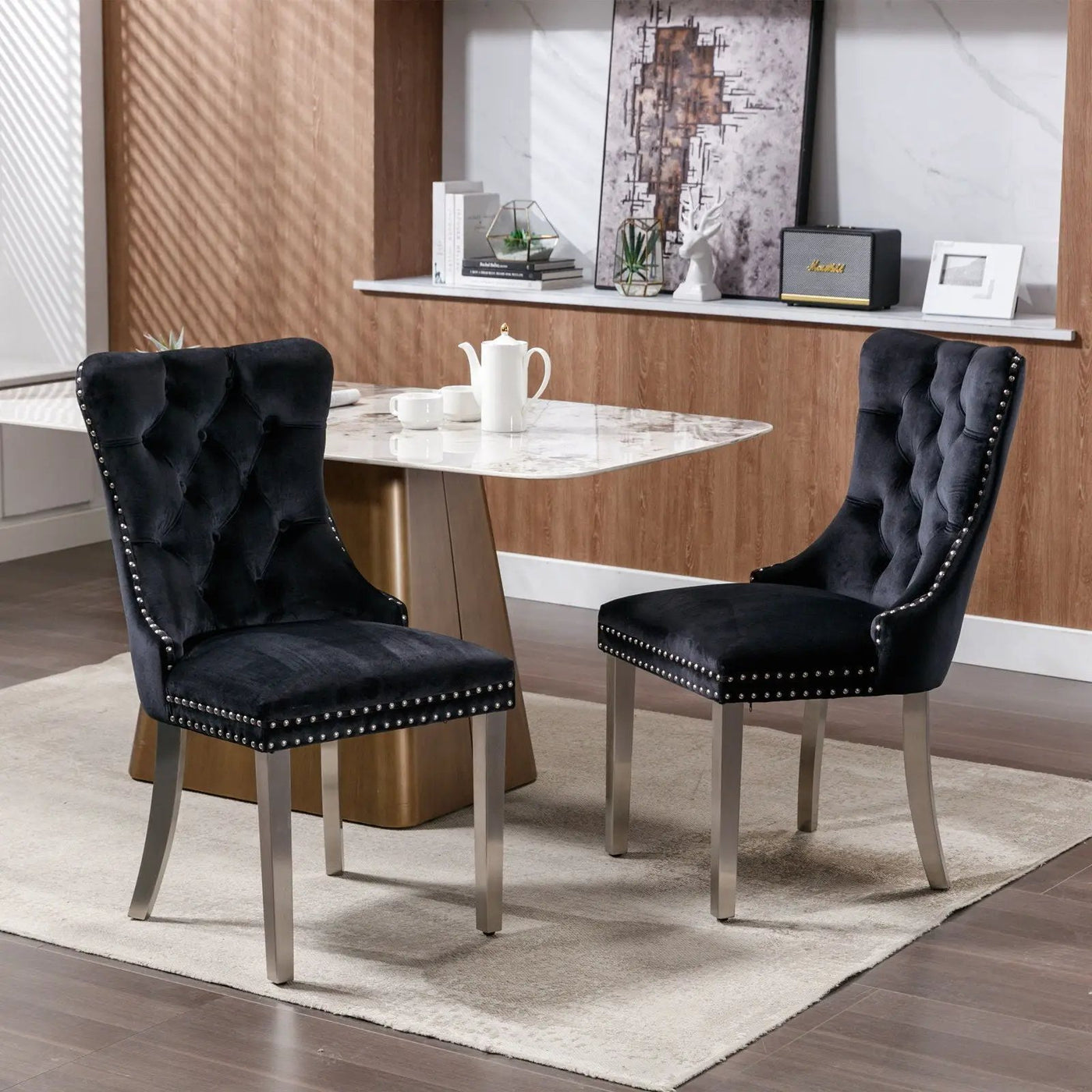 Nikki - Contemporary Upholstered Dining Chair (Set of 2) by HouseOfZazla