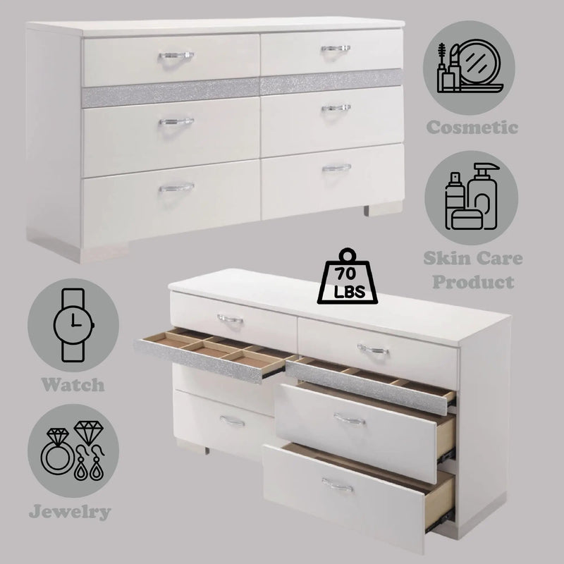 Naima II - Dresser - White by HouseOfZazla