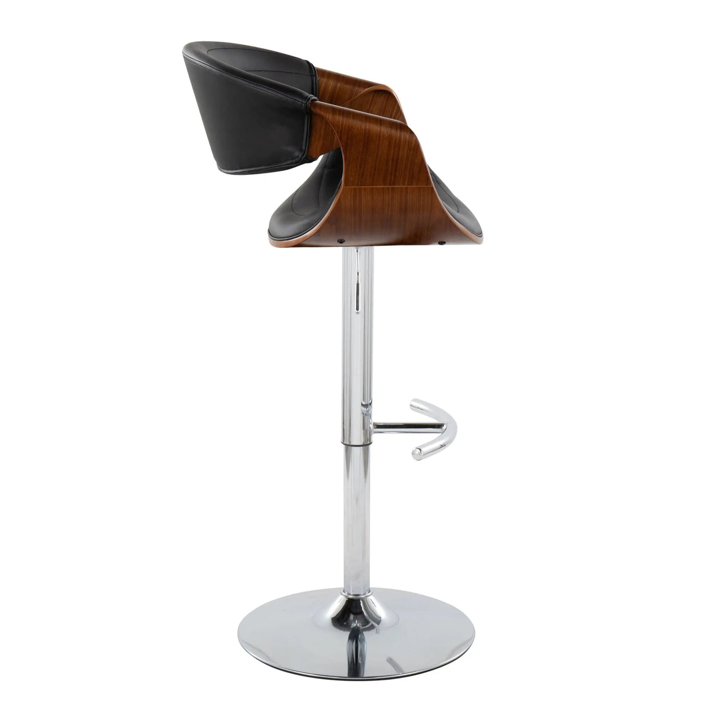 Symphony - Mid Century Modern Adjustable Barstool & Swivel With Rounded T Footrest (Set of 2) by HouseOfZazla