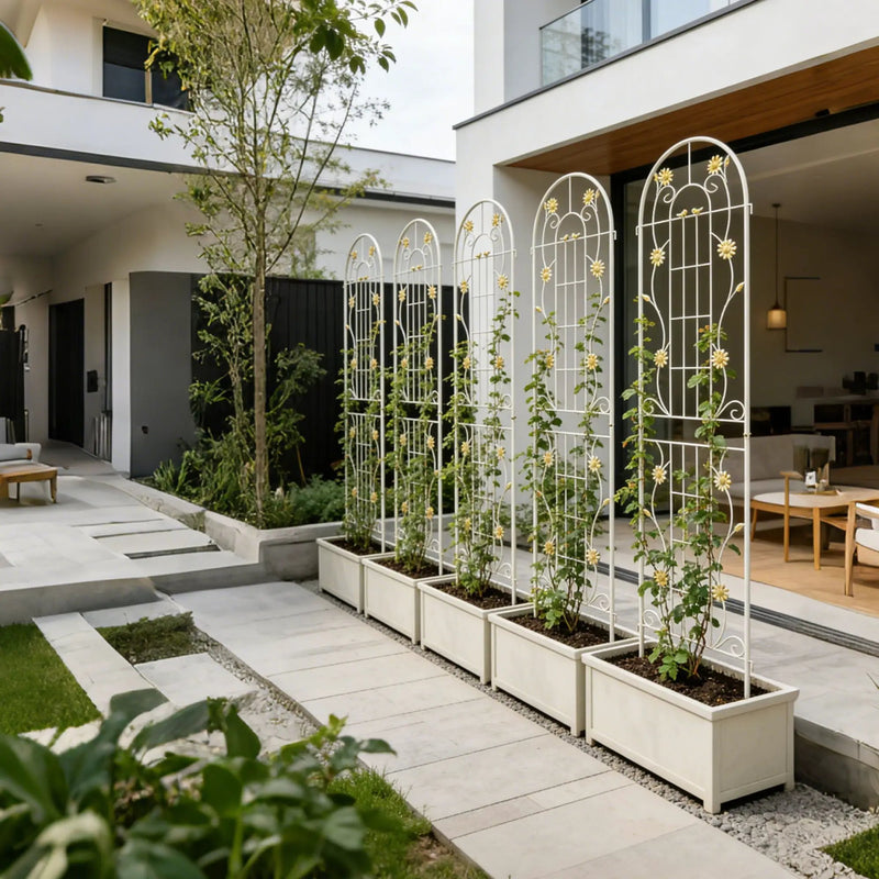 Metal Garden Trellis Rustproof Trellis For Climbing Plant Outdoor Flower Support by Unique Piece Furniture