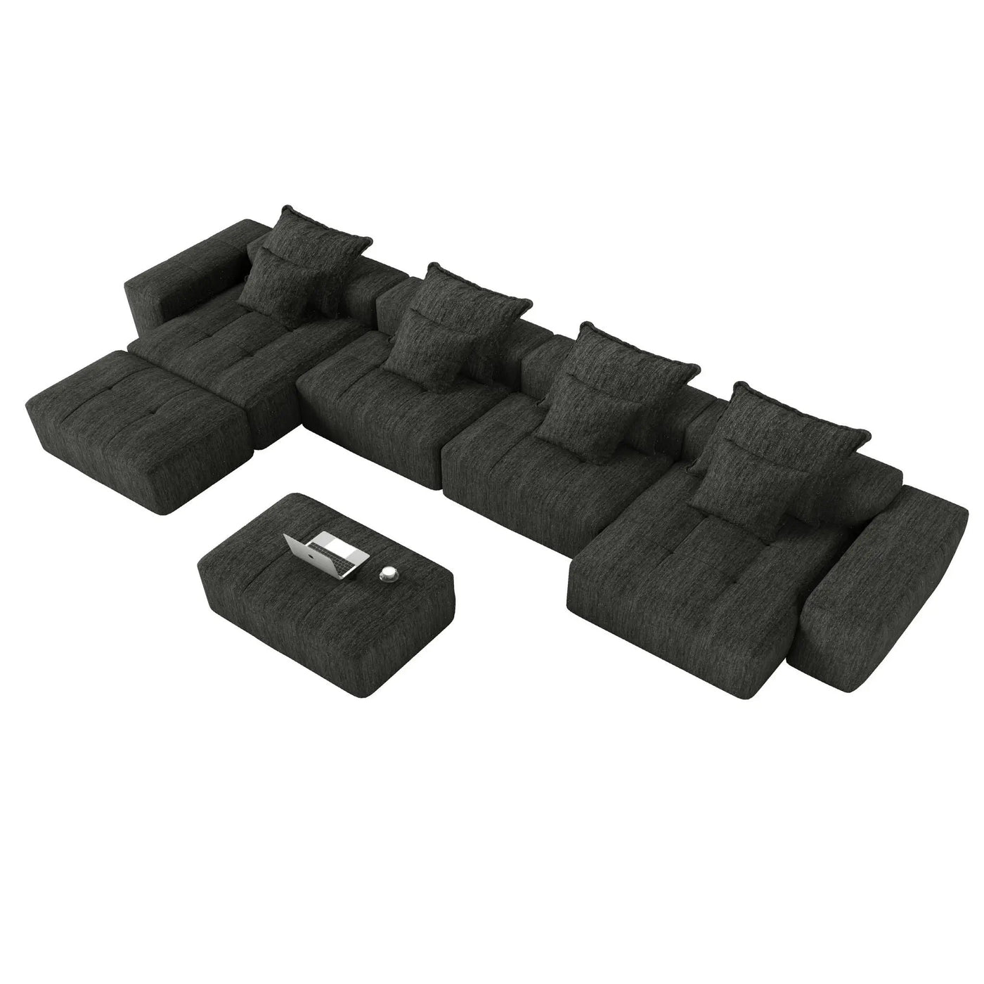 Modern Oversized DIY Combination Modular Sectional Sofa With Pillows by HouseOfZazla