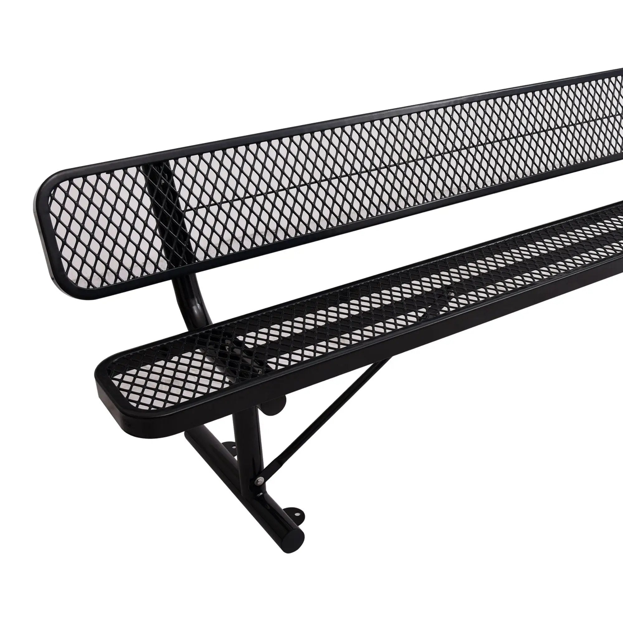 6' Outdoor Steel Bench With Backrest by Unique Piece Furniture
