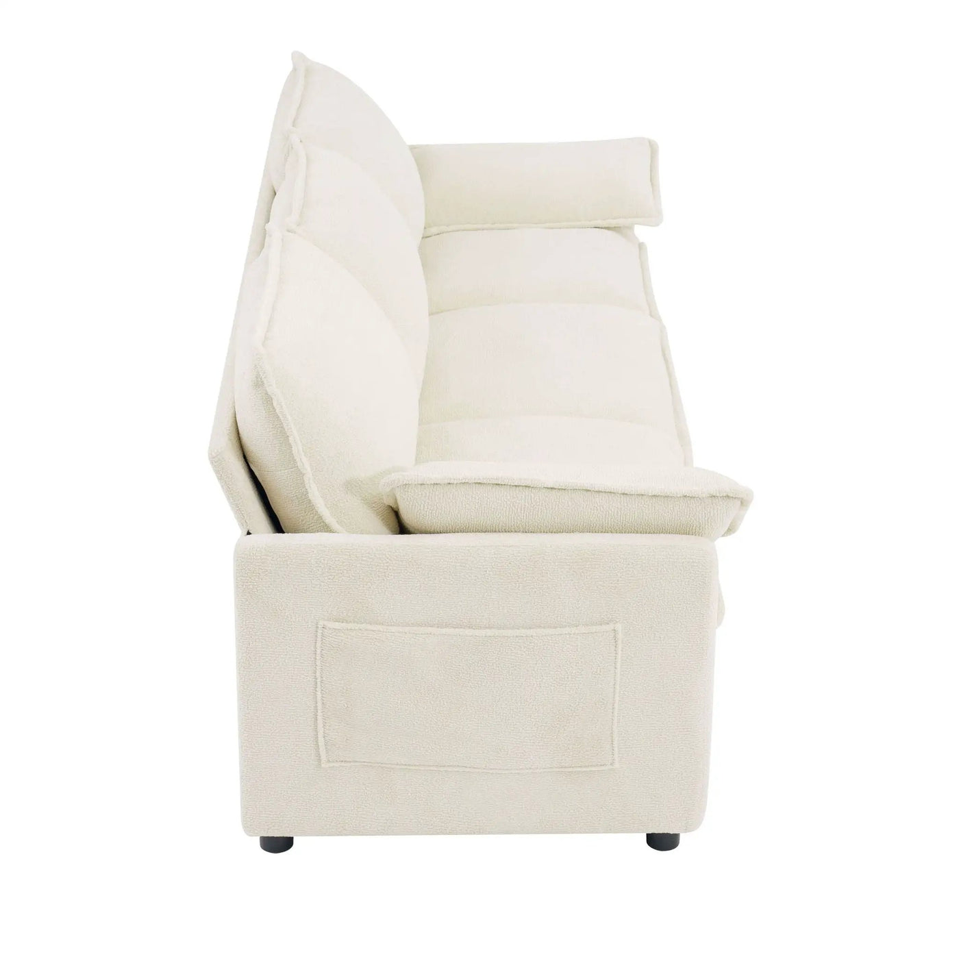 Modern 3 Seater Sofa With Side Storage Pockets For Living Room by HouseOfZazla