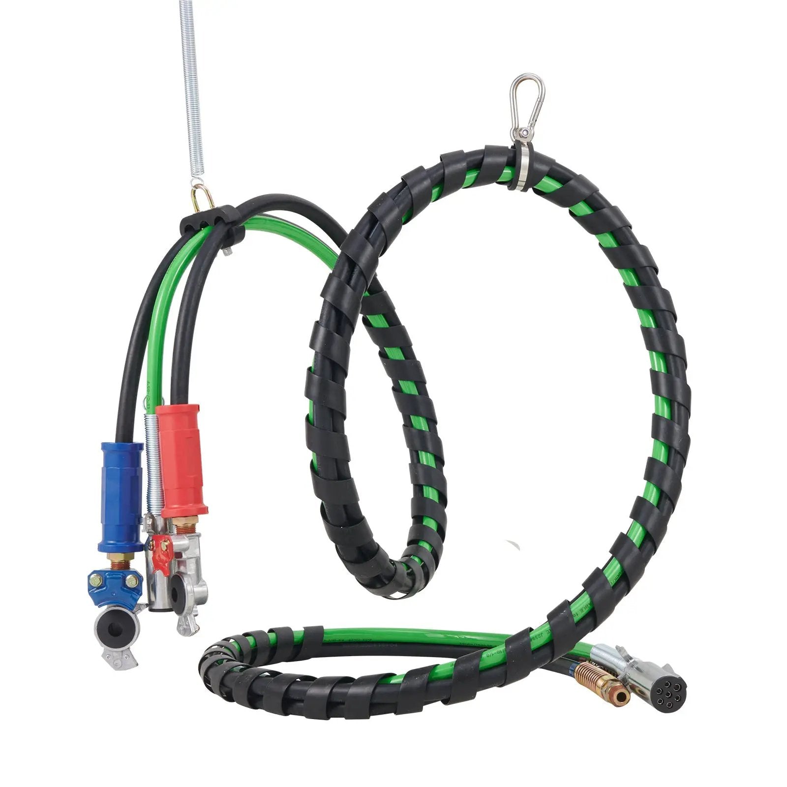 12FT Semi Truck Air Lines Kit with Glad Hands and 7-Way ABS Power Line by HouseOfZazla