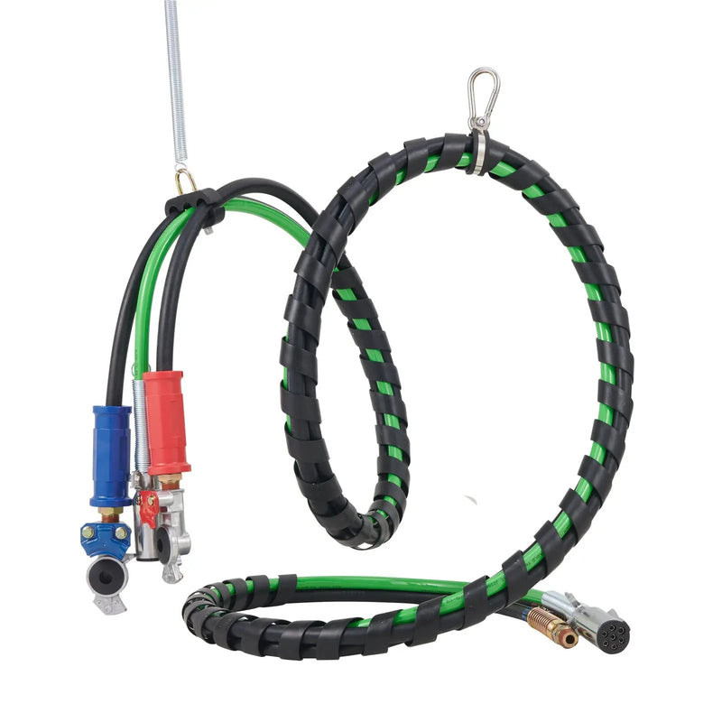 12FT Semi Truck Air Lines Kit with Glad Hands and 7-Way ABS Power Line by HouseOfZazla