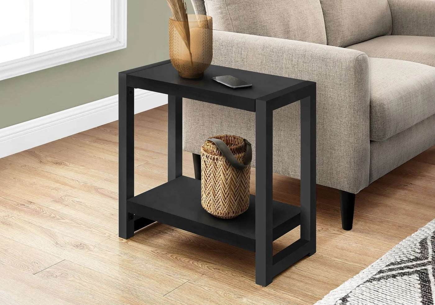 Accent Side Table Narrow Small 2-Tier Contemporary Modern by HouseOfZazla