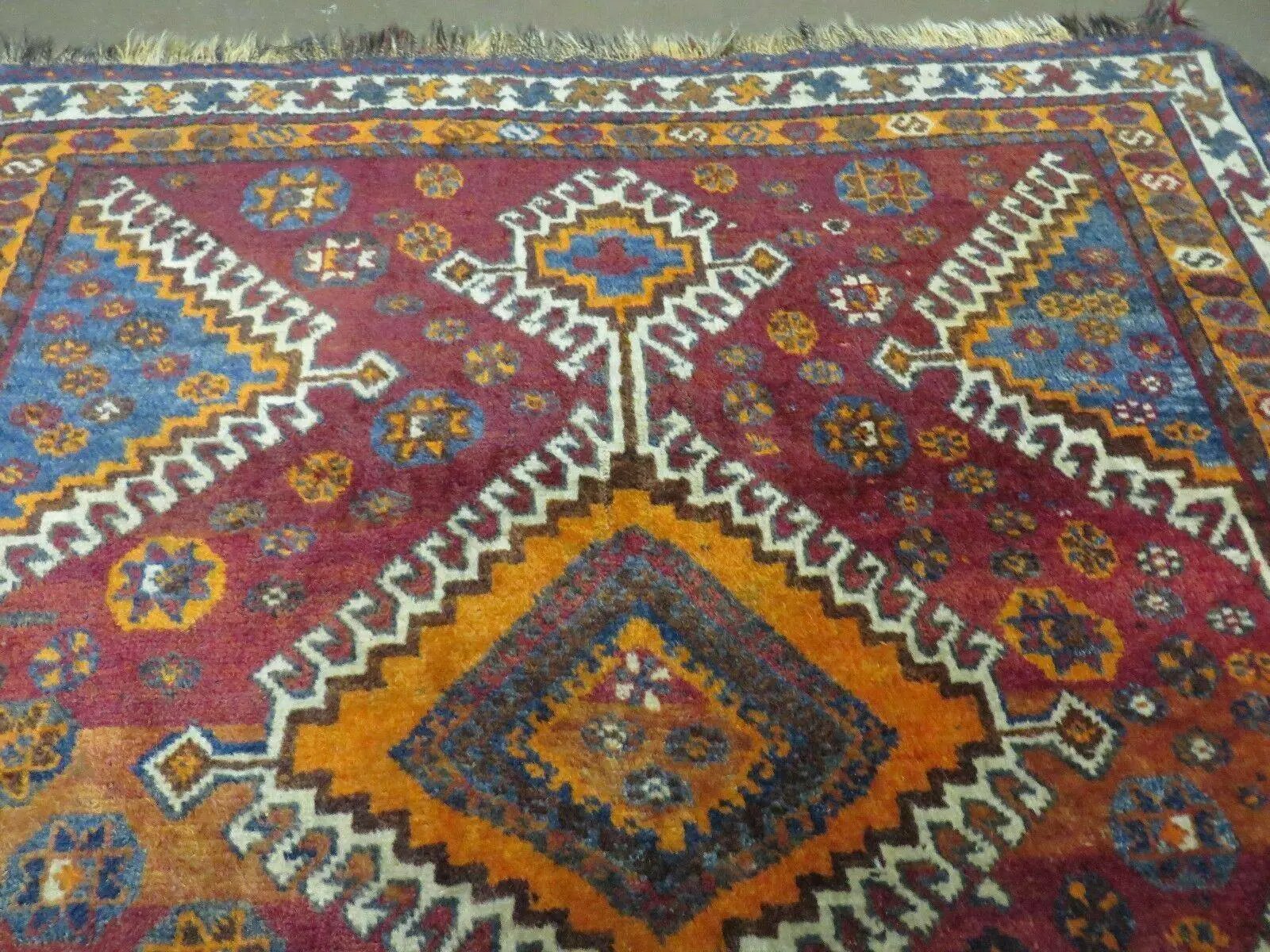 4' X 7' Antique Handmade Tribal Turkish Wool Rug Nice by Jewel Rugs
