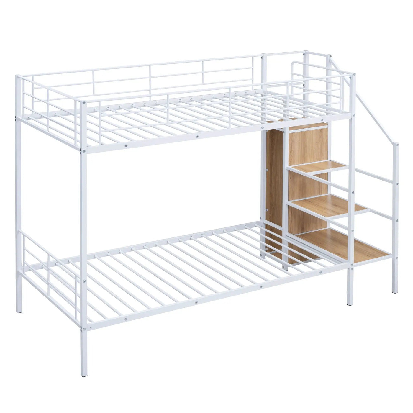 Bunk Bed With Lateral Storage Ladder And Wardrobe by HouseOfZazla