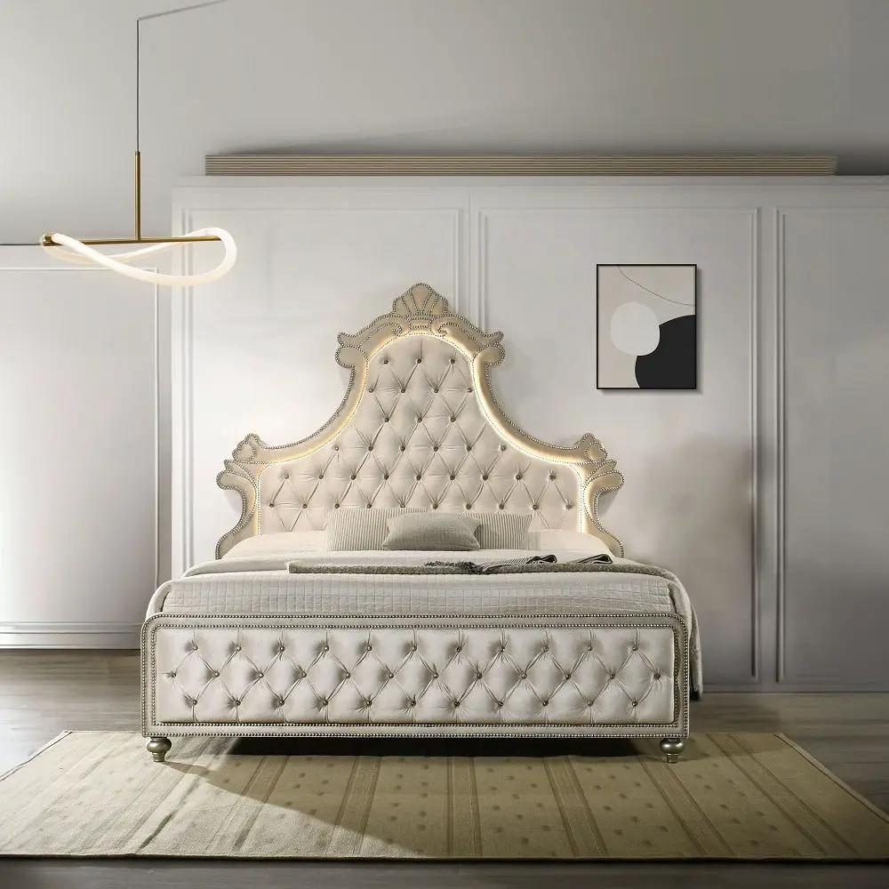 Lucienne - Bed With LED by Unique Piece Furniture