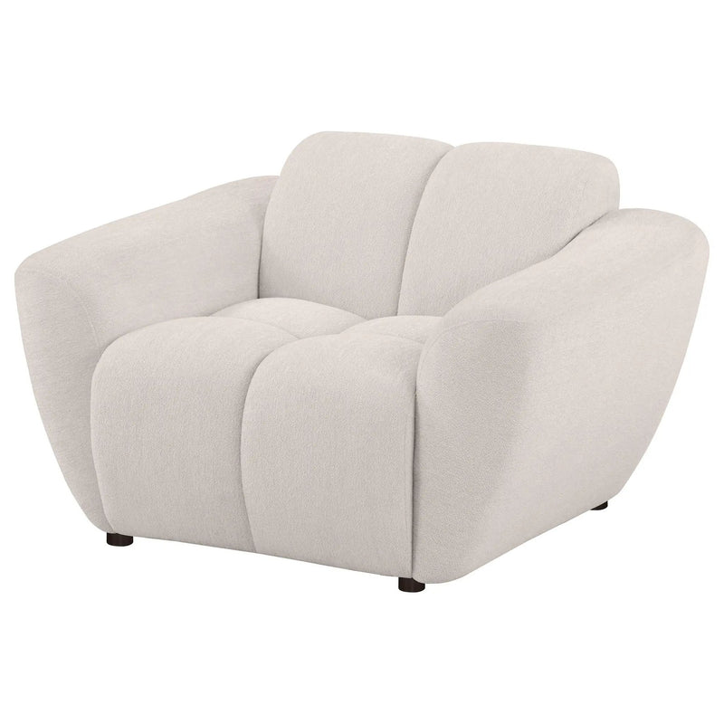 Destino Chenille Upholstered Splayed Arm Accent Chair Greige by Unique Piece Furniture
