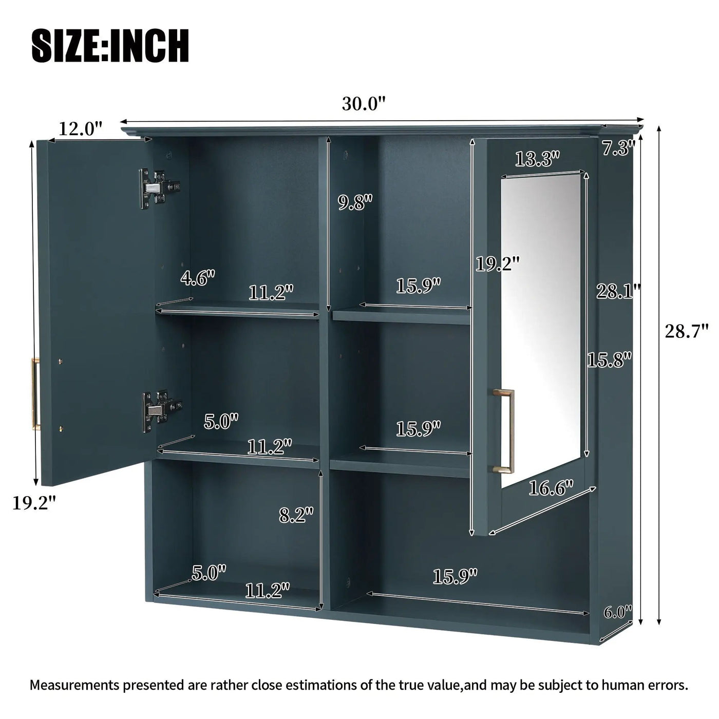 2 In 1 Wall-Mounted Mirror Cabinet With Adjustable Shelves by HouseOfZazla