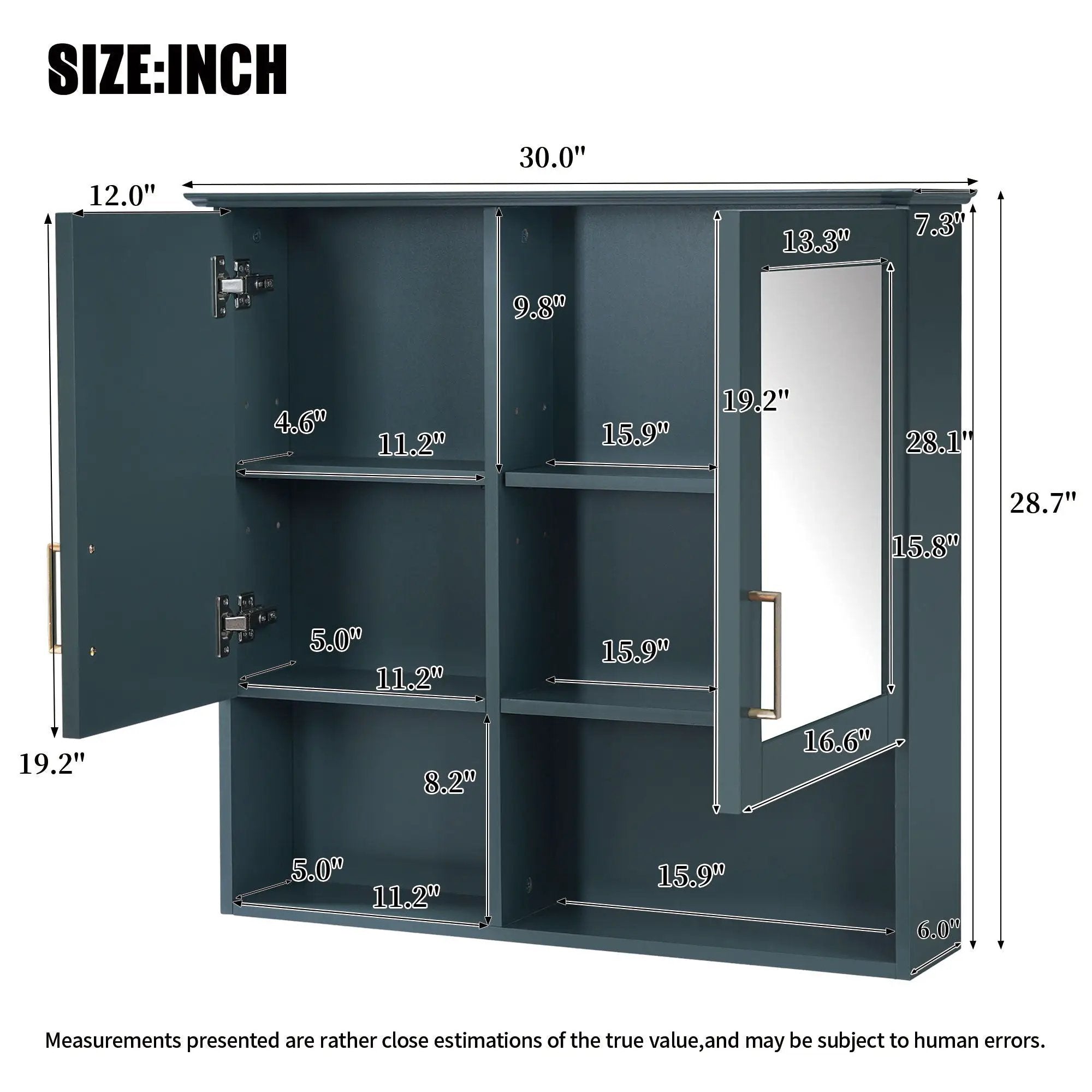 2 In 1 Wall-Mounted Mirror Cabinet With Adjustable Shelves by HouseOfZazla