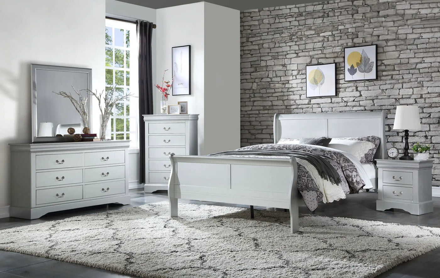 Louis Philippe Sleigh Bedroom Set by HouseOfZazla