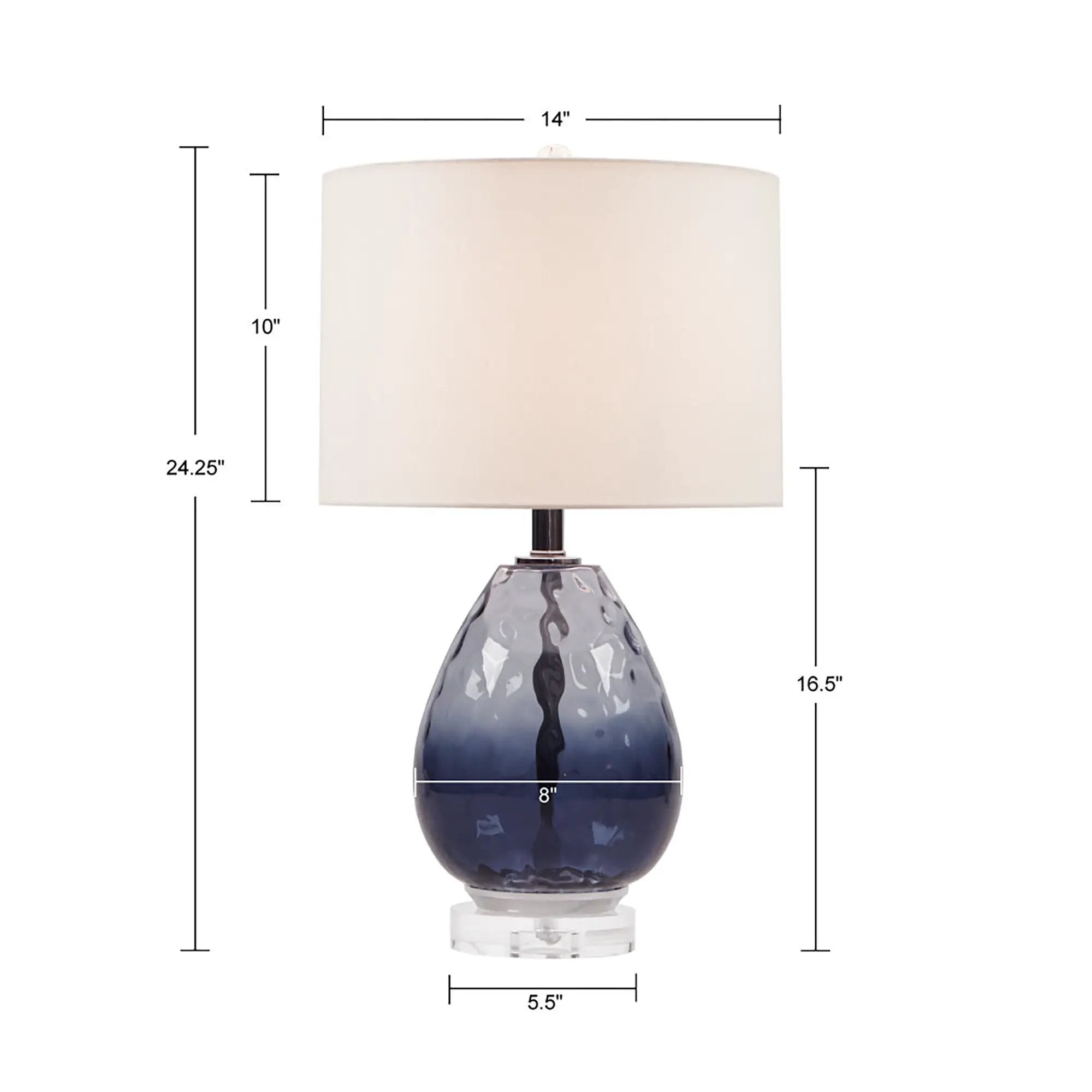 Ombre Glass Table Lamp by HouseOfZazla