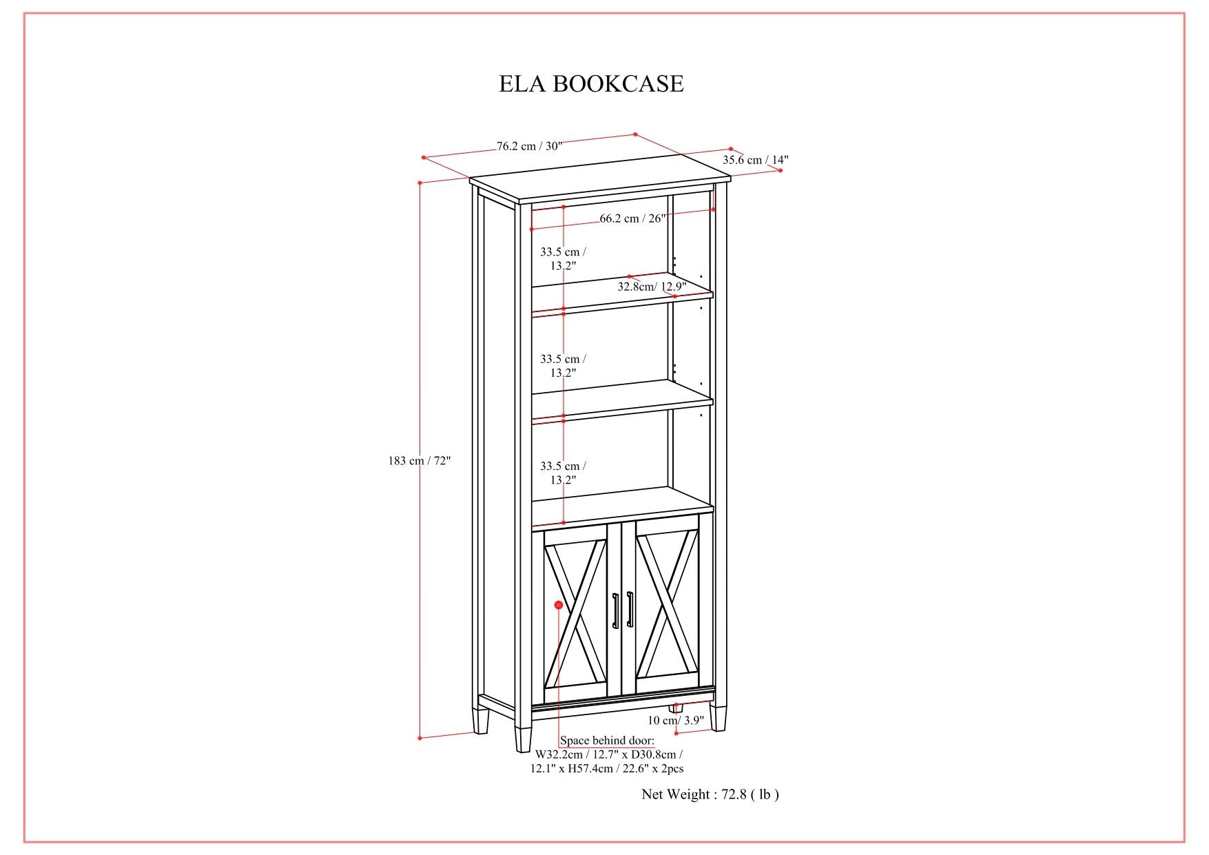 Ela - Bookcase - Smoky Brown by HouseOfZazla