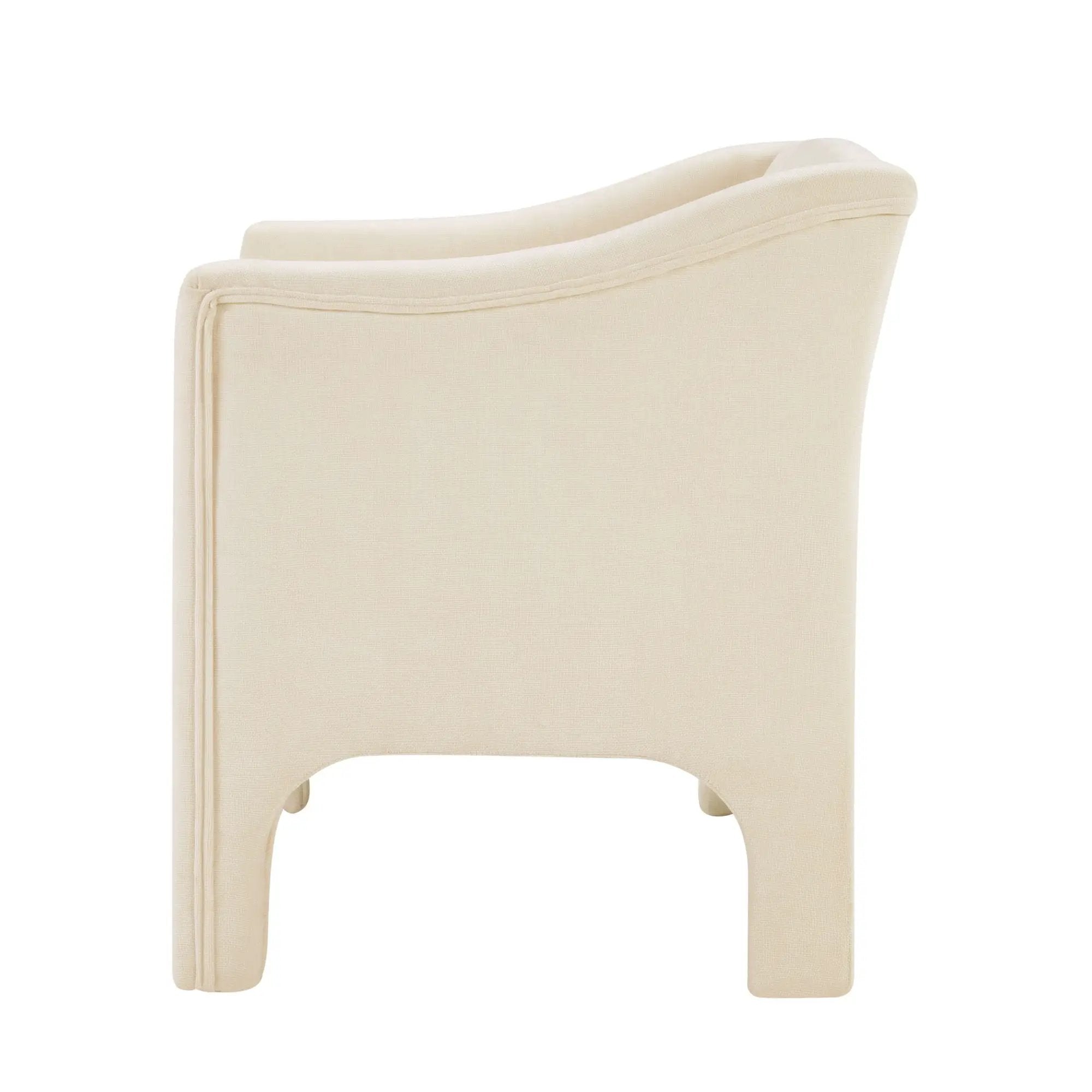 Barrel Accent Chair With Enclosed Arms by HouseOfZazla