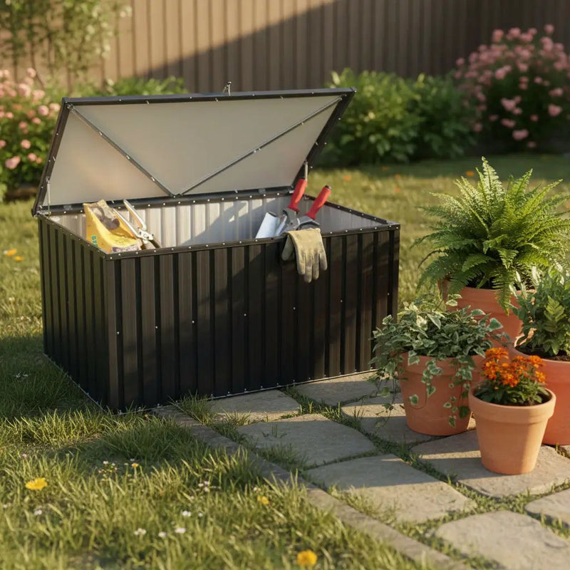 Out Door Metal Storage Box Store Medium - Black by Unique Piece Furniture