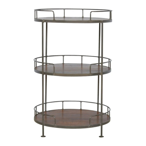 Round Butler Tray Table - Chestnut