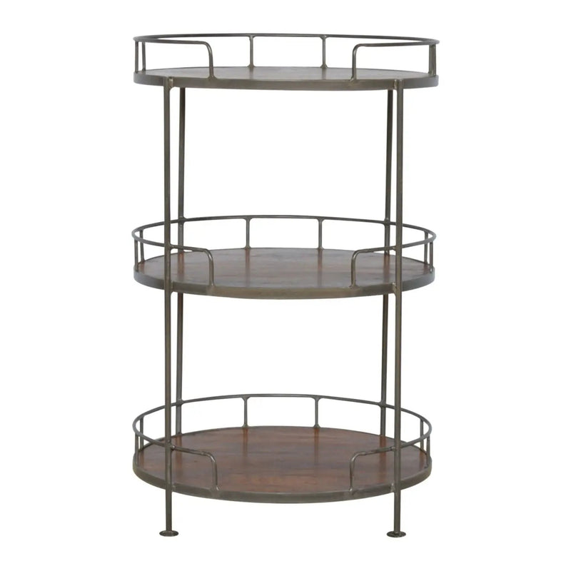 Round Butler Tray Table - Chestnut by HouseOfZazla