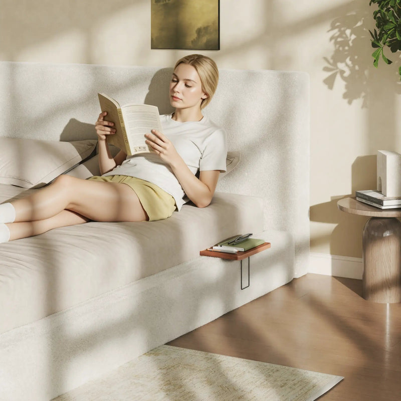 AirFrame King Bed Frame with Adjustable Sliding Side Table by HouseOfZazla