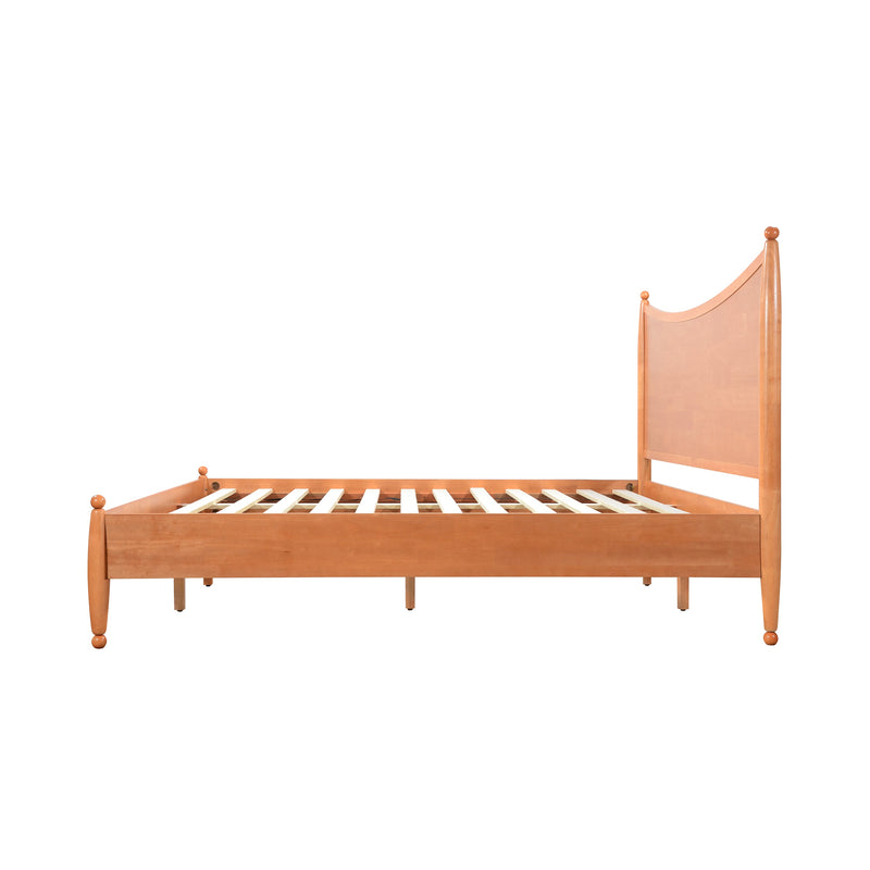 Classic Transitional King Size Solid Wood Platform Bed Frame, photo 6 of 10
