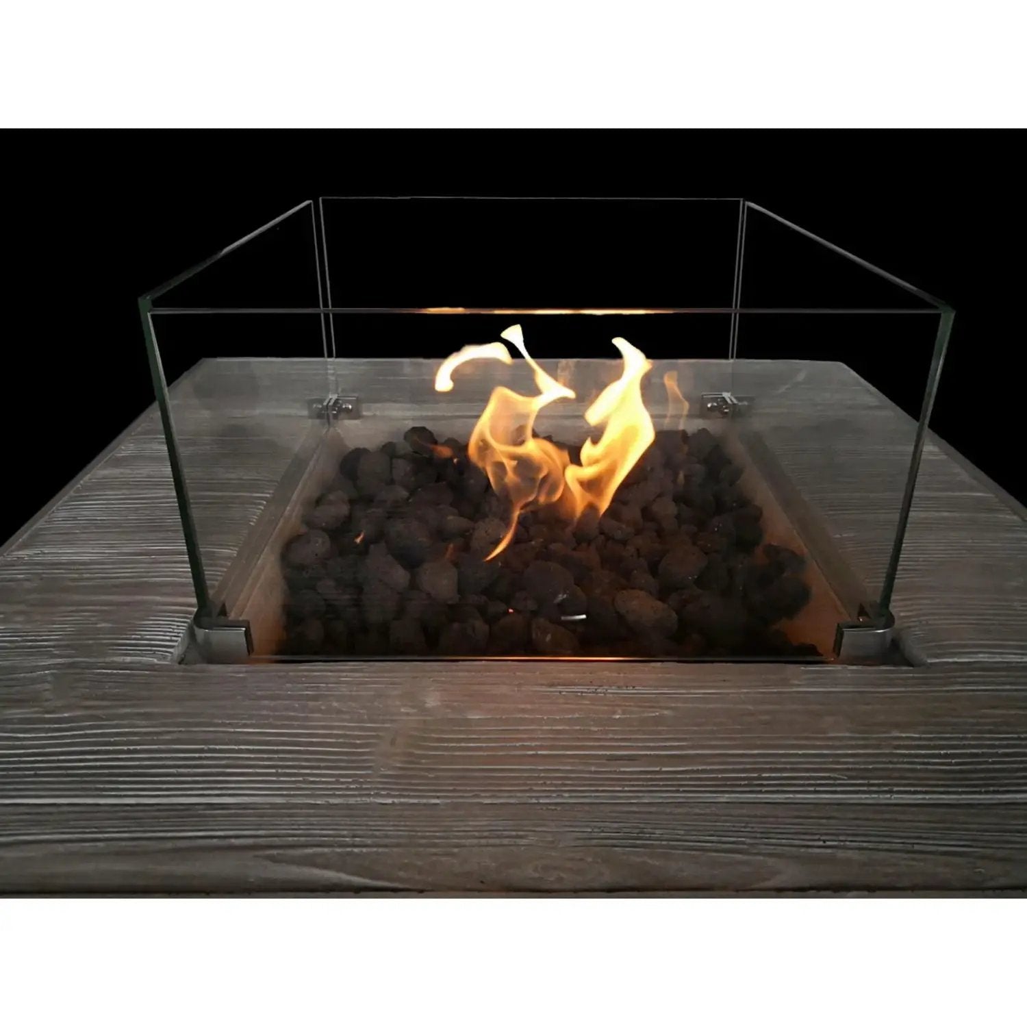 Reinforced Propane Fire Pit Table - Black / Gray by HouseOfZazla