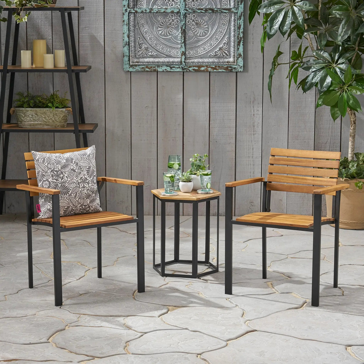 Laris Wood And Metal Chair by HouseOfZazla