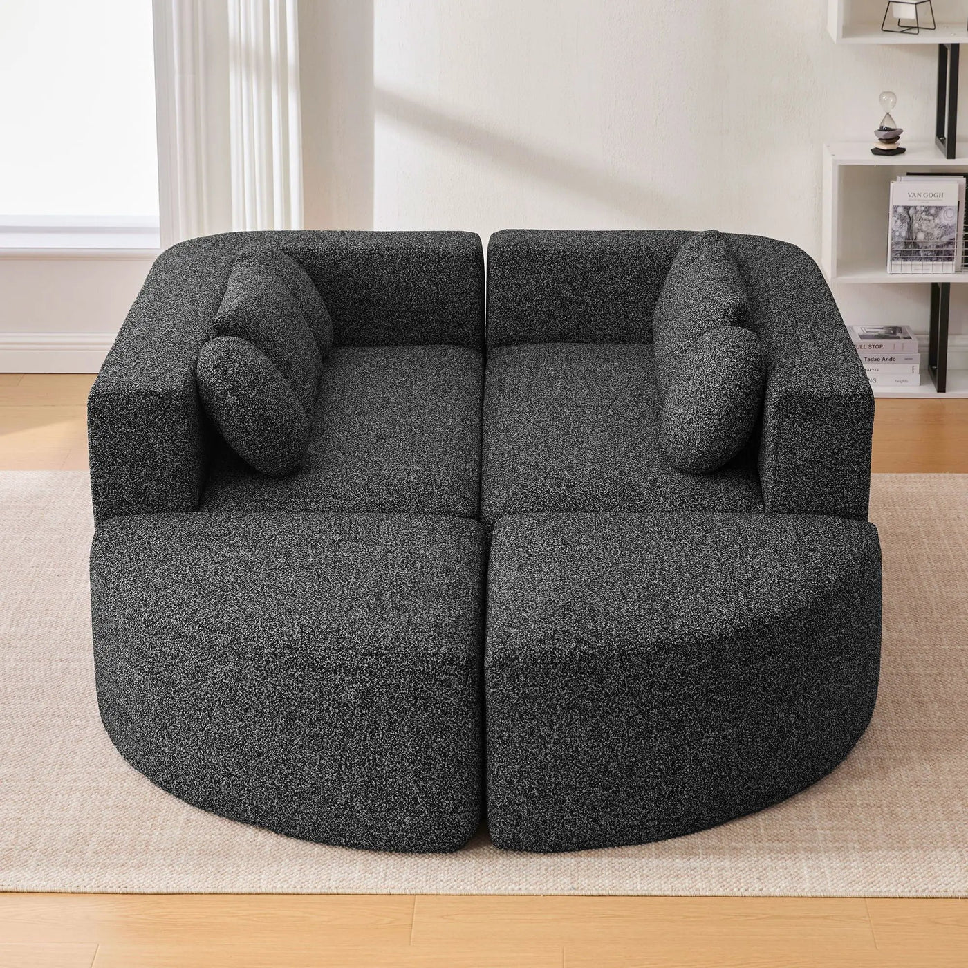Boneless - Couch Modular Sectional Sofa With Deep Seating And Curved Design by Unique Piece Furniture