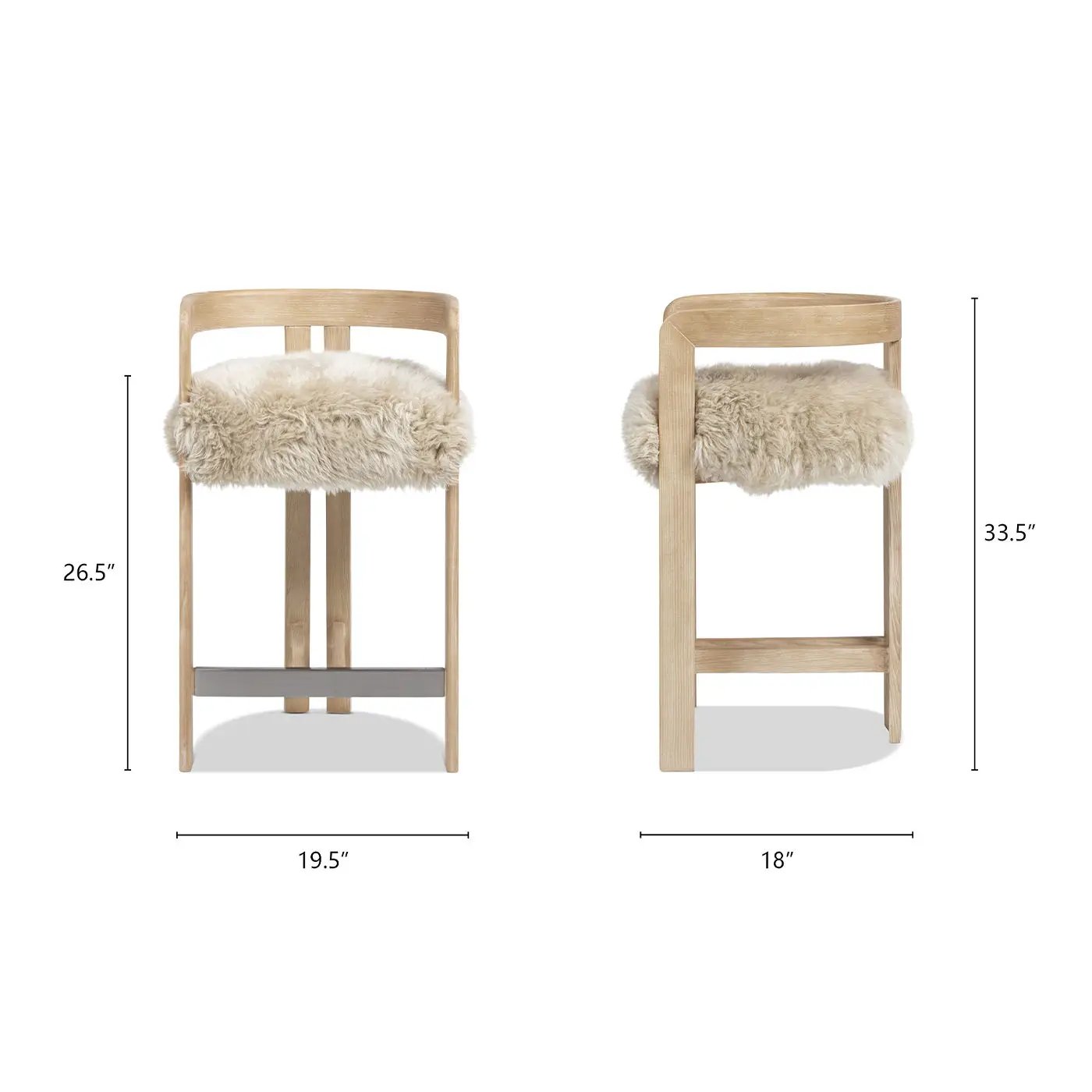 Millwick - Low Back Counter Stool by HouseOfZazla